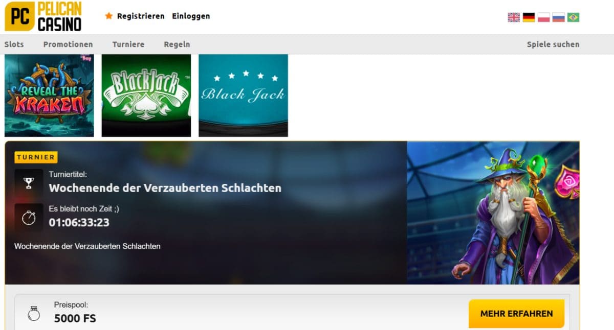 Pelican Casino: Krypto-Casino mit 6.000+ Spiele image 3